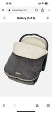JJ Cole Infant Bundle Me Graphite Fleece Lined Warm Bunting Baby Carrier Bag