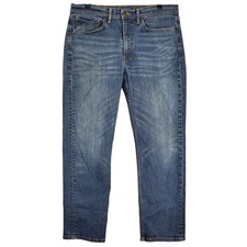 Levis 514 Mens Jeans W34 L30 Straight Fit Medium Wash Blue Denim Pants
