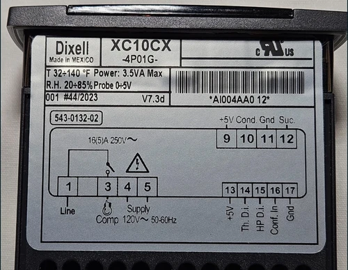NEW Dixell Emerson Refrigeration Controller XC10CX-4P01G v7.3d Digital Cooling 