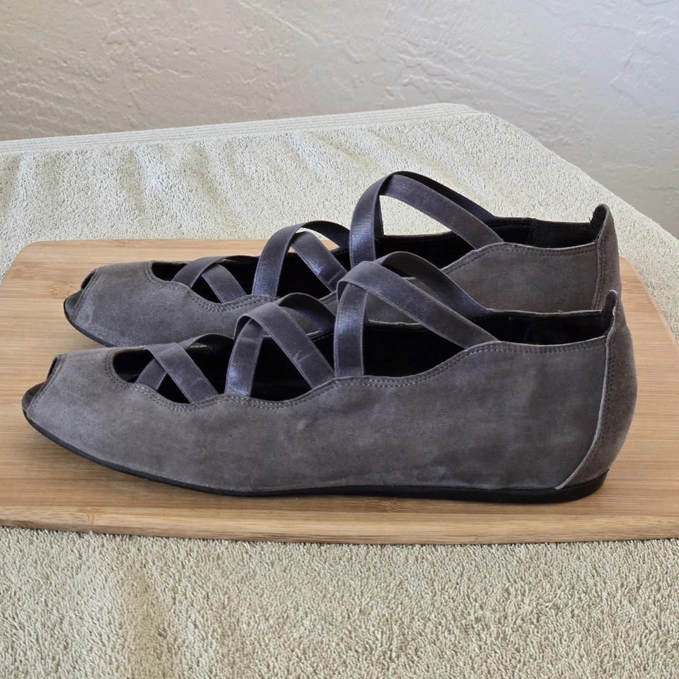 Zapatos planos Donald J. Pliner EIKE para mujer talla 9 estilo ballet cintas elásticas ITALIA Foto 3 de 4