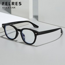 Men Women Anti Blue Light Oval Eyeglasses Fashion Simple Clear Lens Glasses Hot