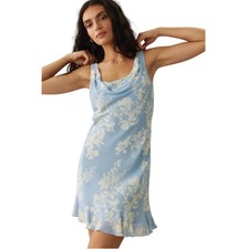  Reformation Rudie Blue Floral Mini Dress Size 8