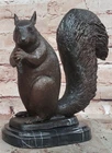 Moigniez Bronze Squirrel Statue: Handcrafted Animal Artwork for Home Decor Sale