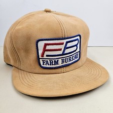 Vintage USA MADE K Products Farm Bureau Patch Velvet Trucker Hat Snapback Cap