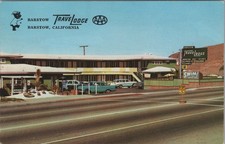 Vintage Travelodge Barstow CA Postcard Route 66 Motel Swimming Pool AAA Sleeping Vintage Travelodge Barstow CA Postcard Route 66 Motel Swimming Pool AAA Sleeping