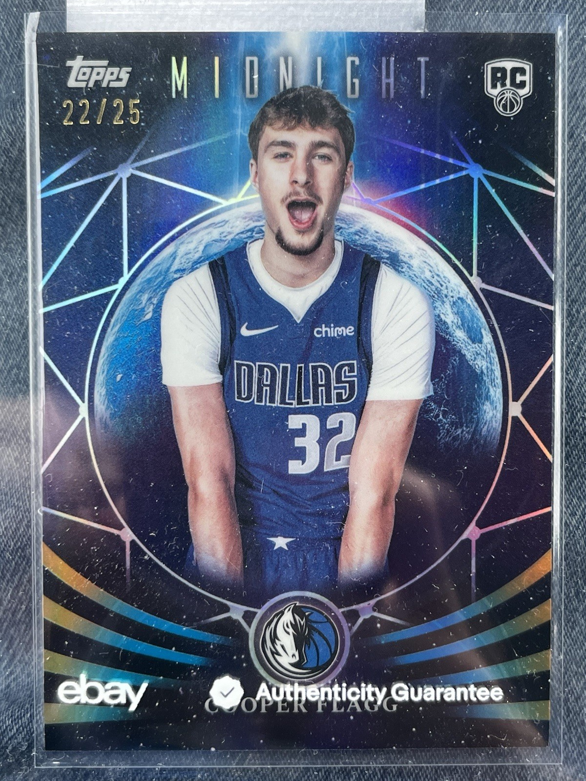 2025-26 Topps Midnight Cooper Flagg Moonfall RC Refractor RARE Mavericks  /25!!