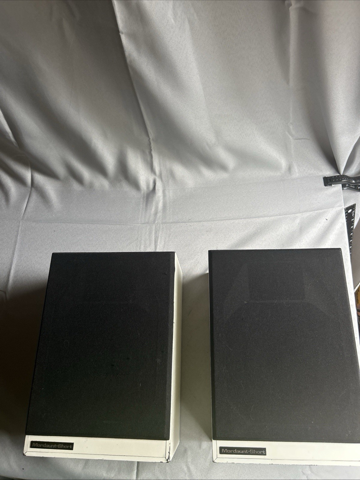 RARE Vintage 1988 Mordaunt-Short MS 15 High-End 2-Way Bookshelf Speakers White