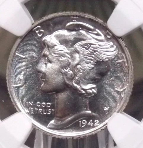 Photo of a 1942-P Mercury Dime from an eBay listing that sold on Jul 23, 2026