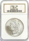 1896 UNITED STATES MORGAN SILVER $1 DOLLAR NGC MINT STATE 64