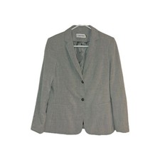 Calvin Klein Women  s Gray Size 8 Suit Jacket Blazer