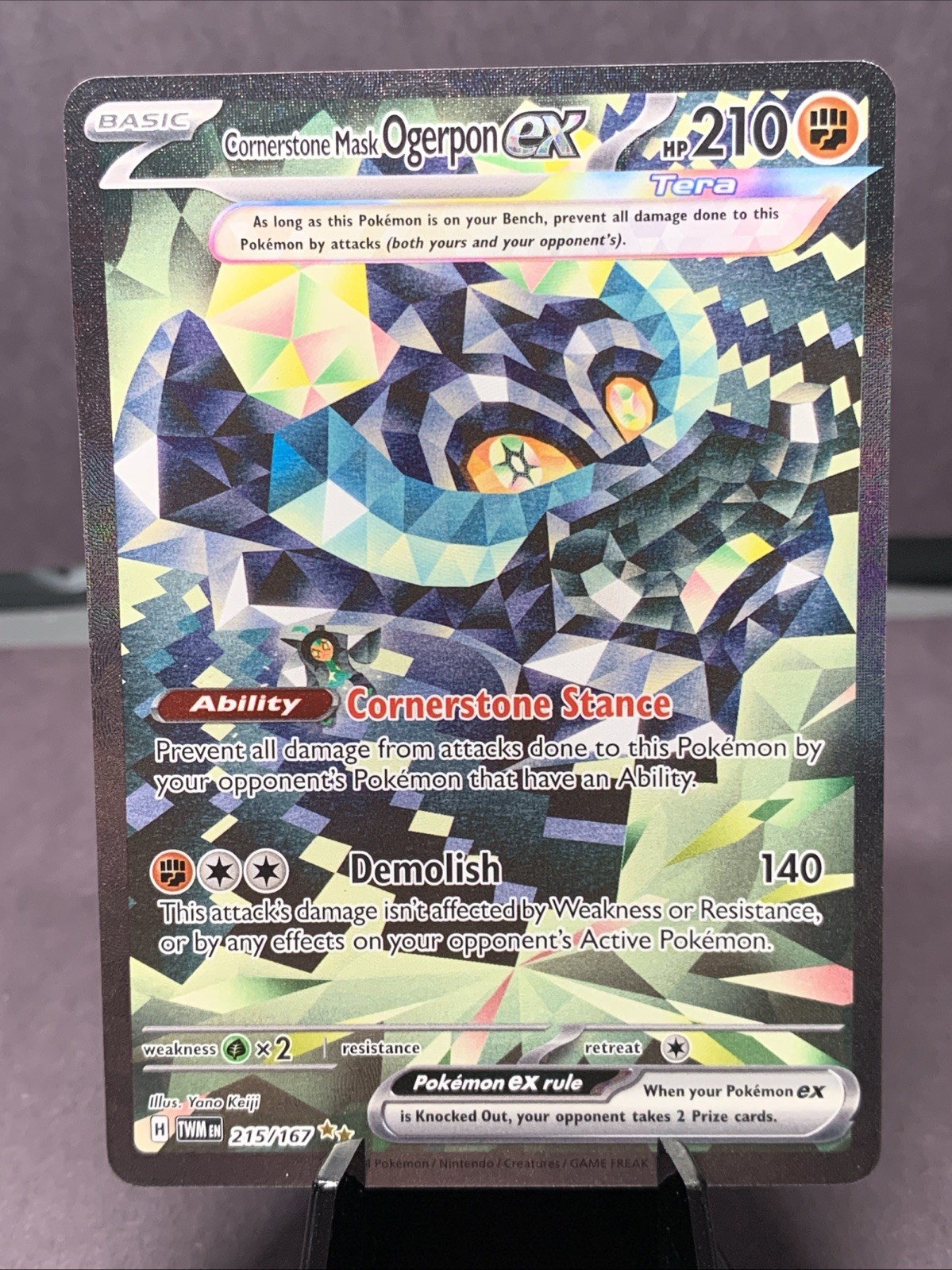 Pokemon TCG Twilight Masquerade Cornerstone Mask Ogerpon EX 215/167 SIR Full Art