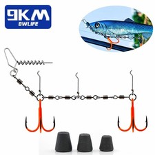 Sistema Piattaforma Pesca Luccio con Goccia Piombo Triplo Ganci Cuscinetto Pesca Girevole