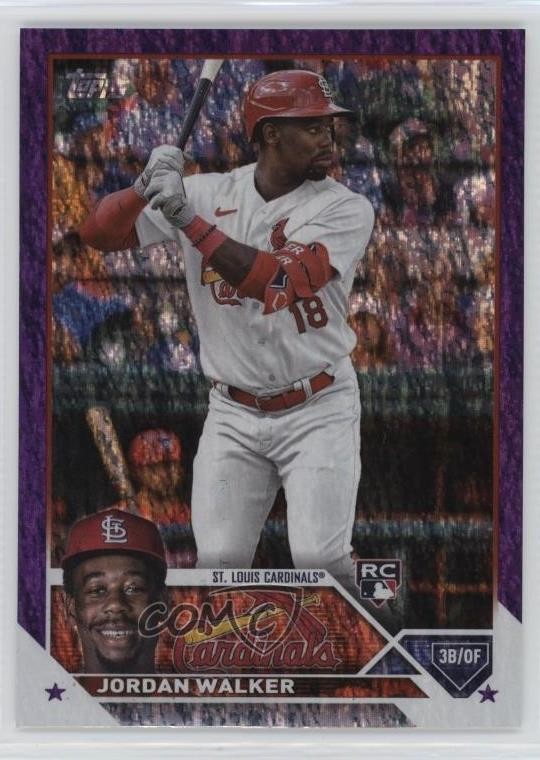2023 Topps Series 2 Retail Purple Foil /799 Jordan Walker #344 Rookie RC 4g8