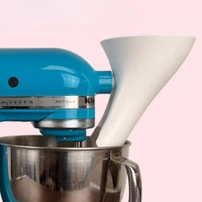 Flour Funnel - Stand Mixer Attachment - White