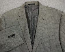 Lauren Ralph Lauren Blazer Men Size 48R Plaid Silk Wool 2 Button Notch Lapel