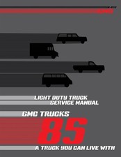 1985 Gmc Light Duty Truck Service Manual Ckgp Series Jimmy - 11x26 In Wds
