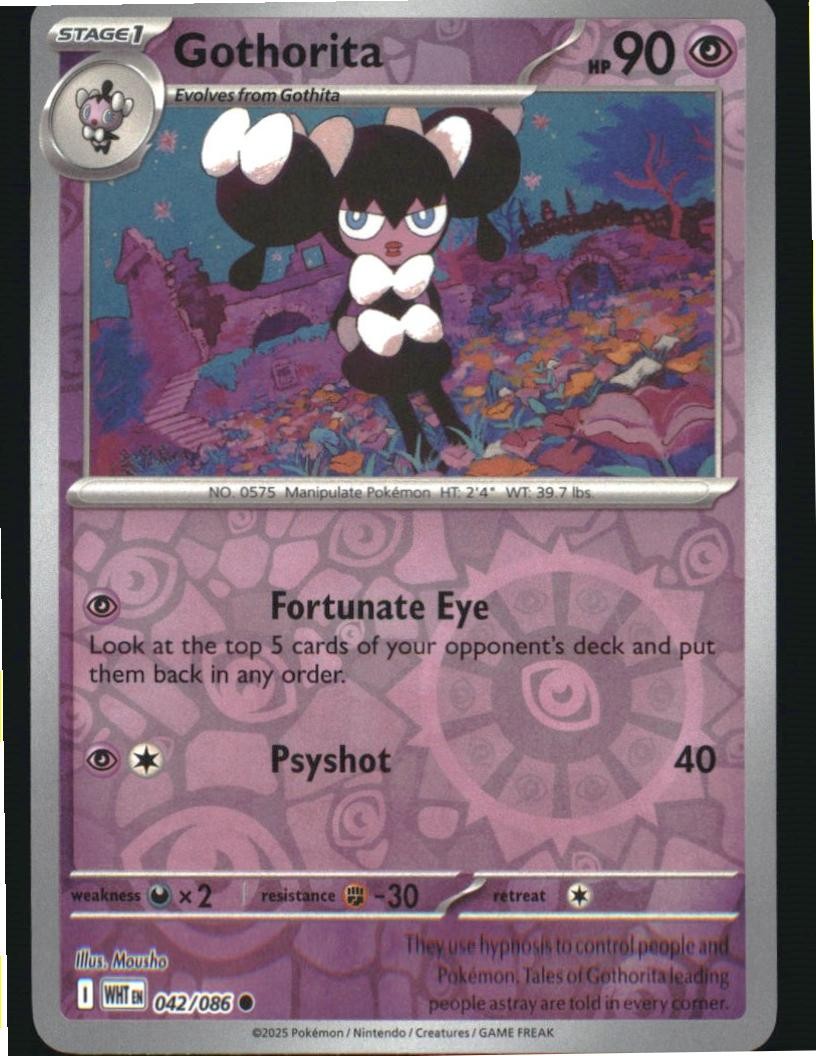 Gothorita 042/086 Common White Flare Pokemon Near Mint