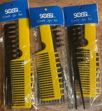 9 Professional Hair Combs Unisex Hair Stylists Salon 3 X 3pc Comb Set by Sassi