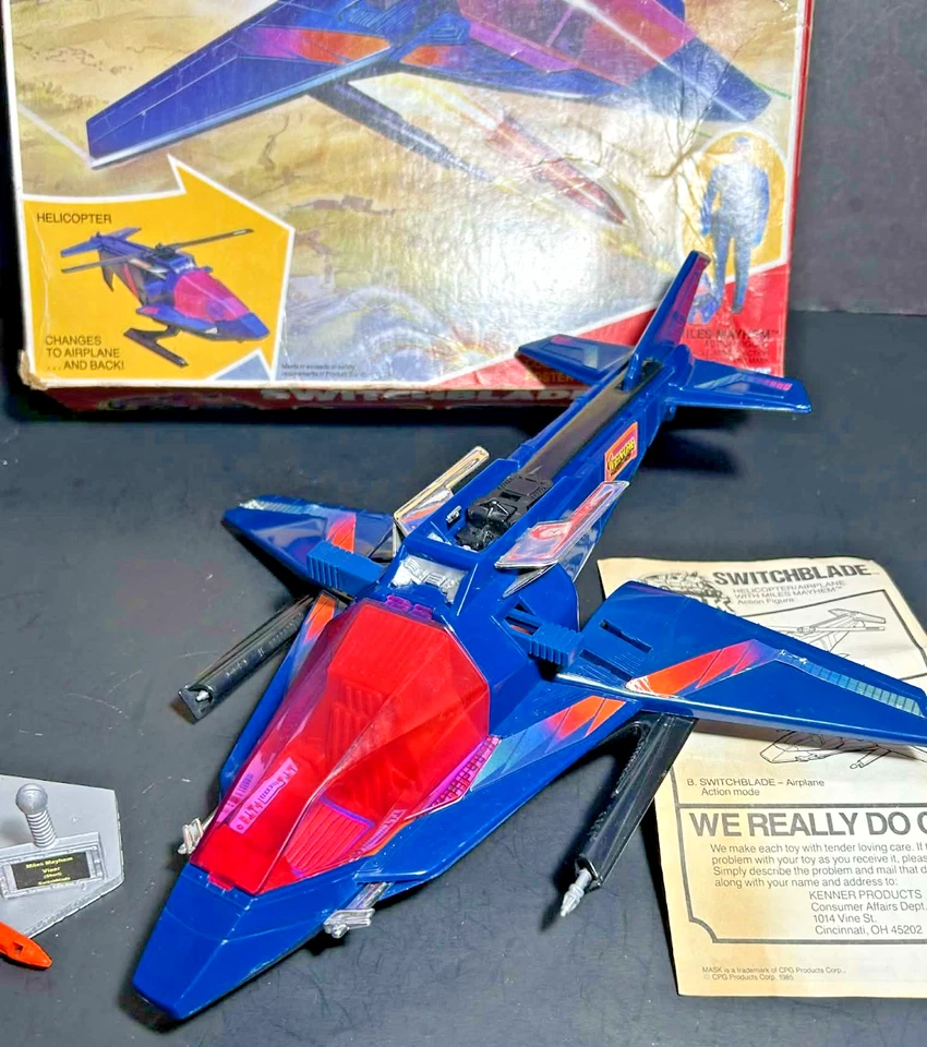 Switchblade W/ Miles Mayhem 100% полный комплект с коробкой МАСКА 1985 винтажный экшн-автомобиль - Изображение 3 из 4