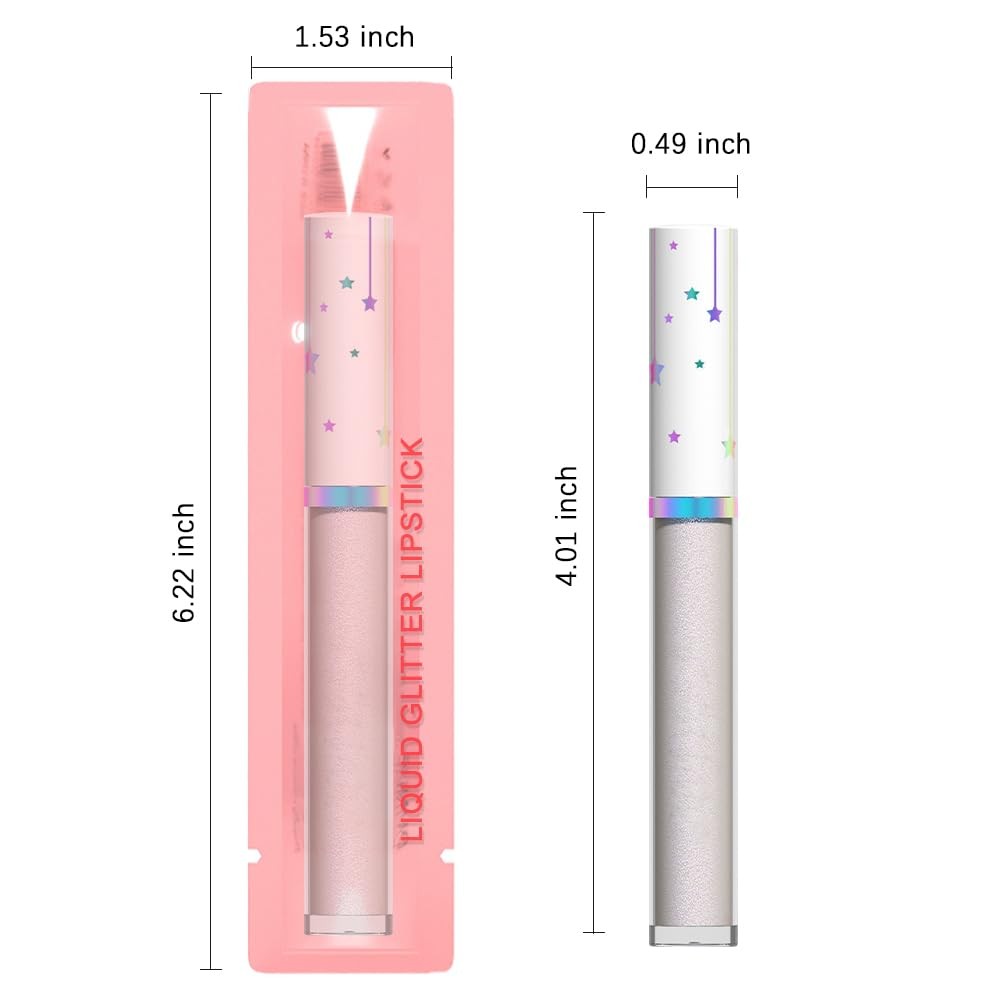 evpct 1Pcs Silver White Metallic Glitter iridescent Liquid Lipstick for Women...