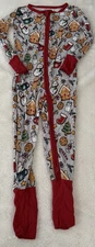 Little Sleepies Holiday Treats Christmas Bamboo Zip Pajama 2T Boy Girl