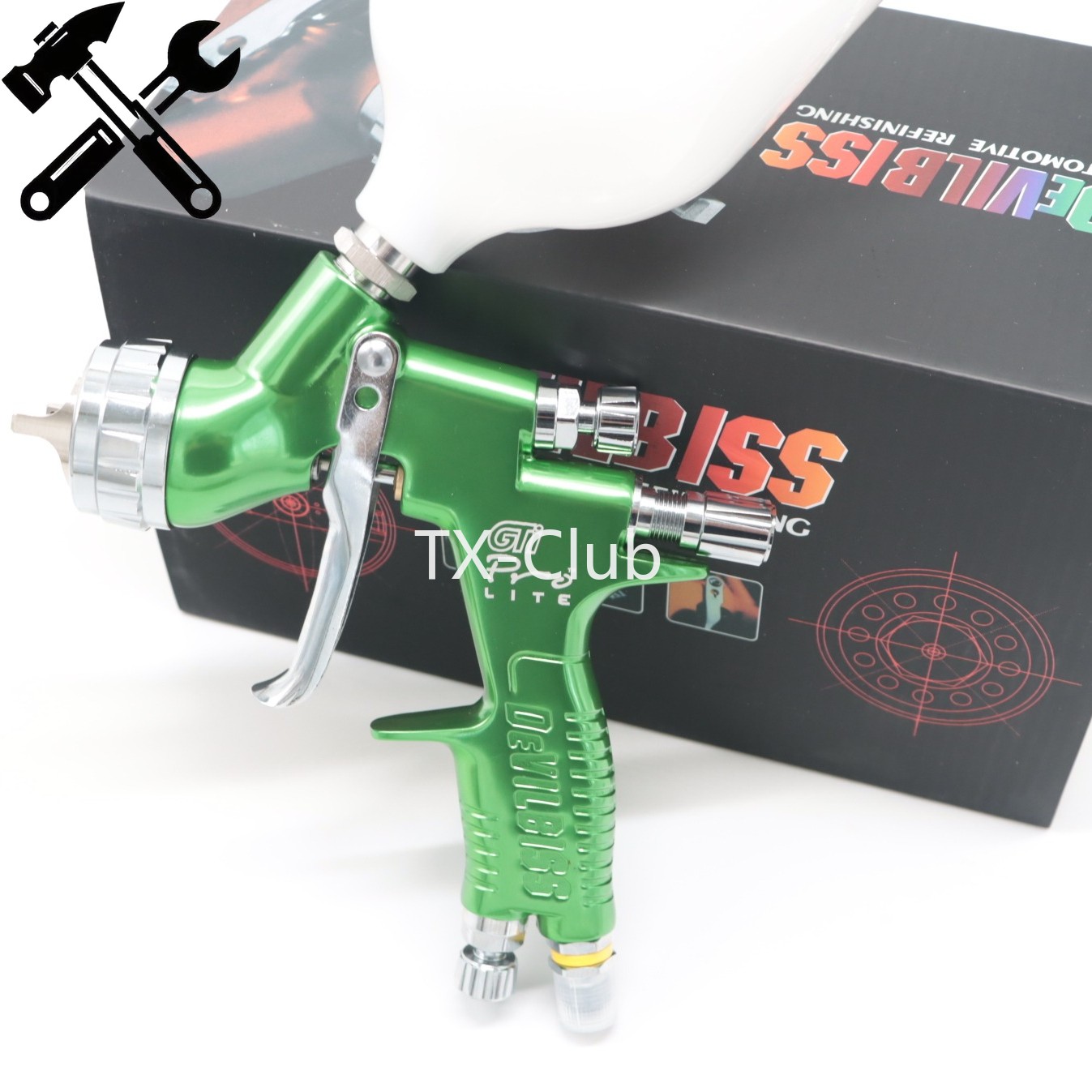 Automobile Spray Gun 1.3mm TE20 GTI PRO LITE Gravure Tool Green Pistol DEVILBISS