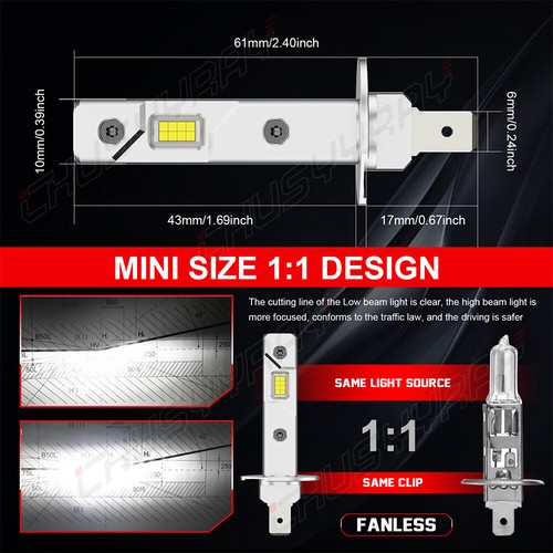 For Acura RSX Type-S Coupe 2-Door 2002-2004 6000K LED Headlight Bulbs Kit - Foto 8 di 15