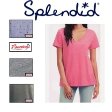 Splendid Women's Short Sleeve V-Neck T-Shirt | H12