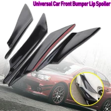 4Pcs Universal Car Front Bumper Lip Splitter Fins Body Spoiler Canards Refit Kit