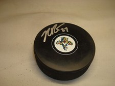 Nick Bjugstad Signed Florida Panthers Hockey Puck Autographed 1C
