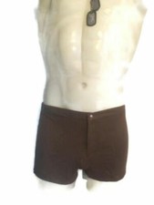 Faux Suede Front Zip Shorts Dark Tan M C09 L C02 XL C10 