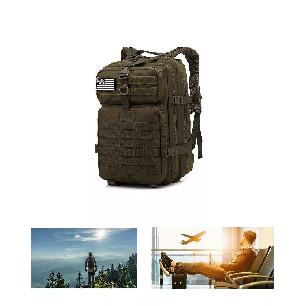 Sac à dos Tactique 50L Type Militaire Voyage Randonnée Trekking