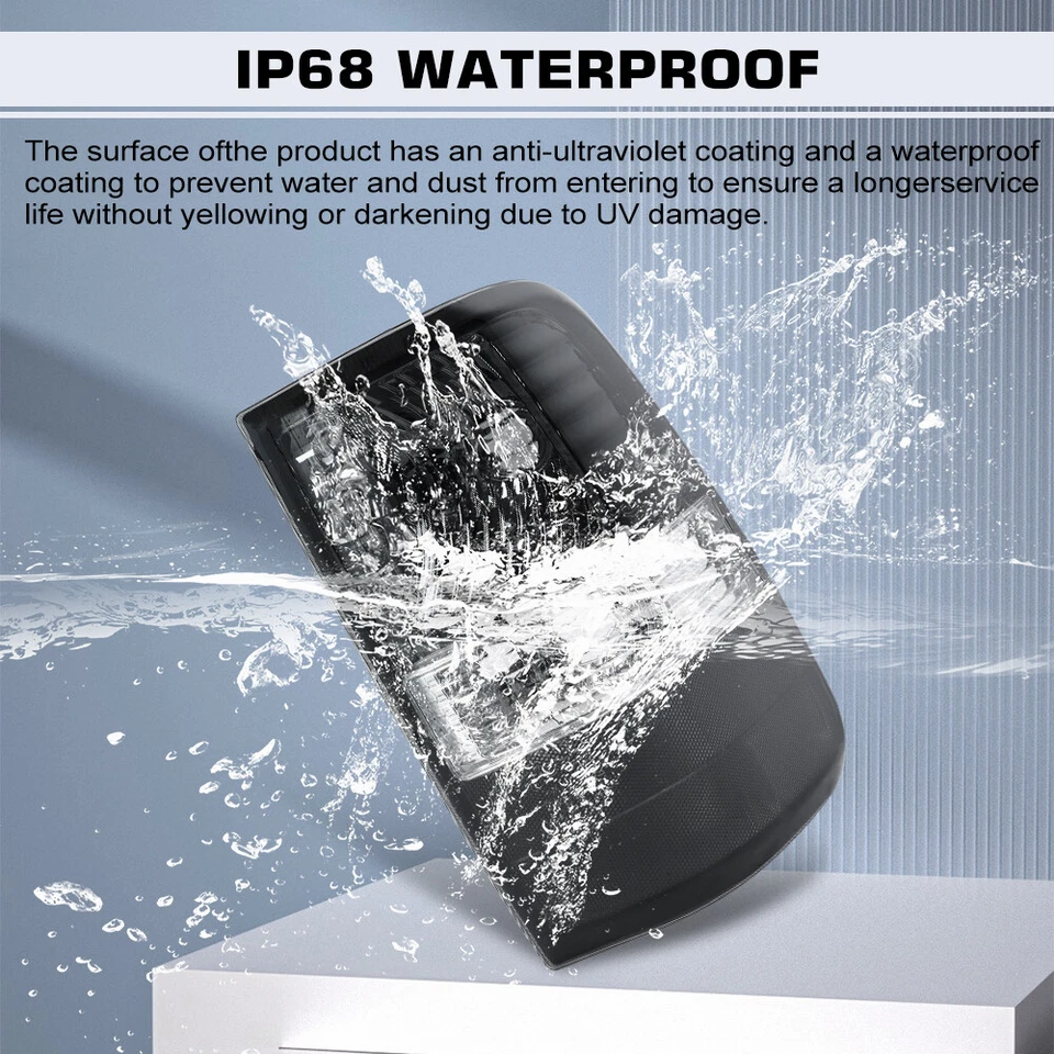 Pair Tail Lights Black For 2004 2005 2006 2007 2008 Ford F150 F-150 Rear Lamps - Image 4 of 4