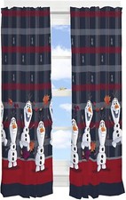 Kids Window Curtain Panels Drapes Set, 82 in x 63 in, Disney Frozen 2 Olaf