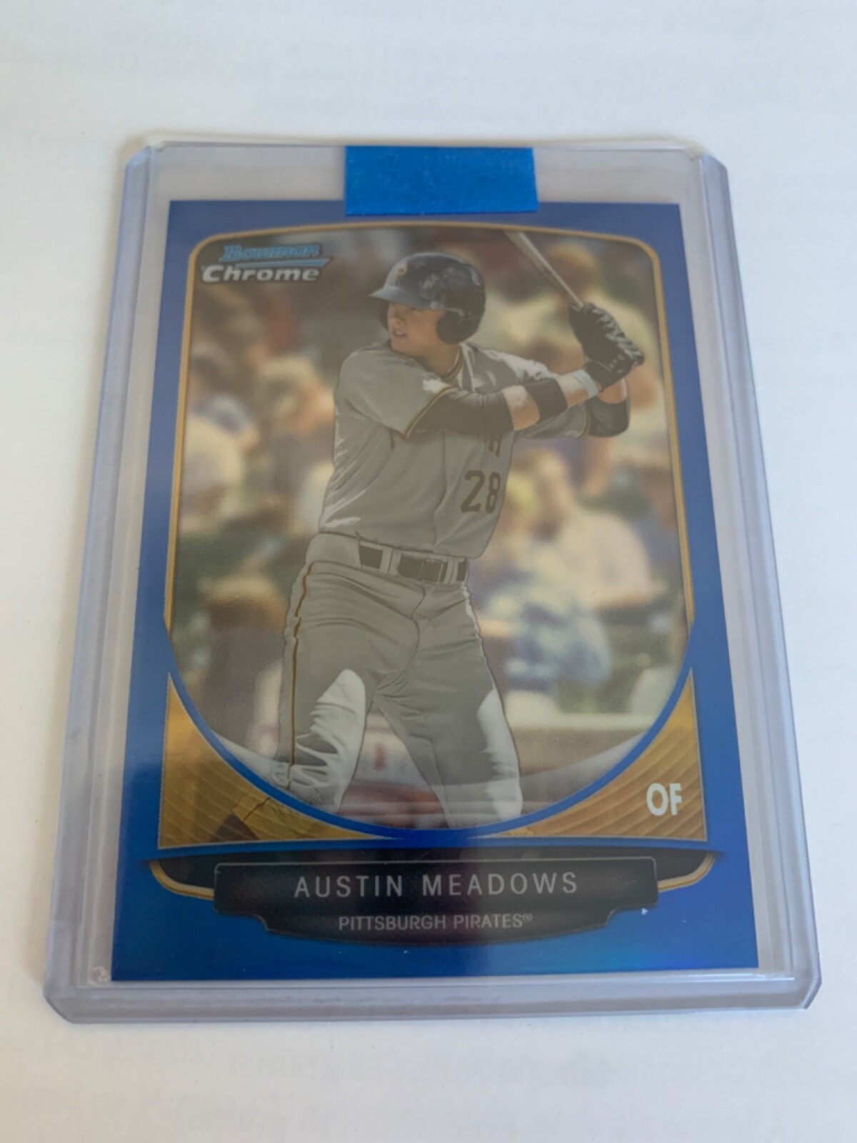 2013 Bowman Draft Chrome Austin Meadows #D /99 Blue Refractor #BDPP5 Pirates
