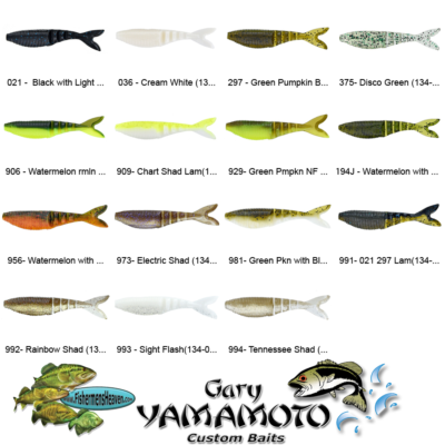 Yamamoto Baits Paddle Tail Zako Swimbait - 4 Inch Soft Plastic, Tilapia Magic Color (5 Pack) - View #14