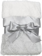 NEW Bearington Baby Small GREY Swirly Security Blankie, 16" x 16"