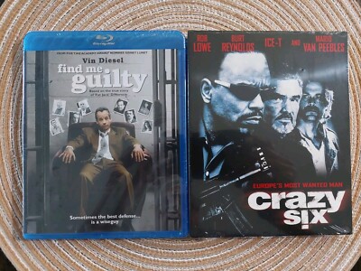 Find Me Guilty & Crazy Six Blu-rays Vin Diesel, Ice T Both Brand New Sealed