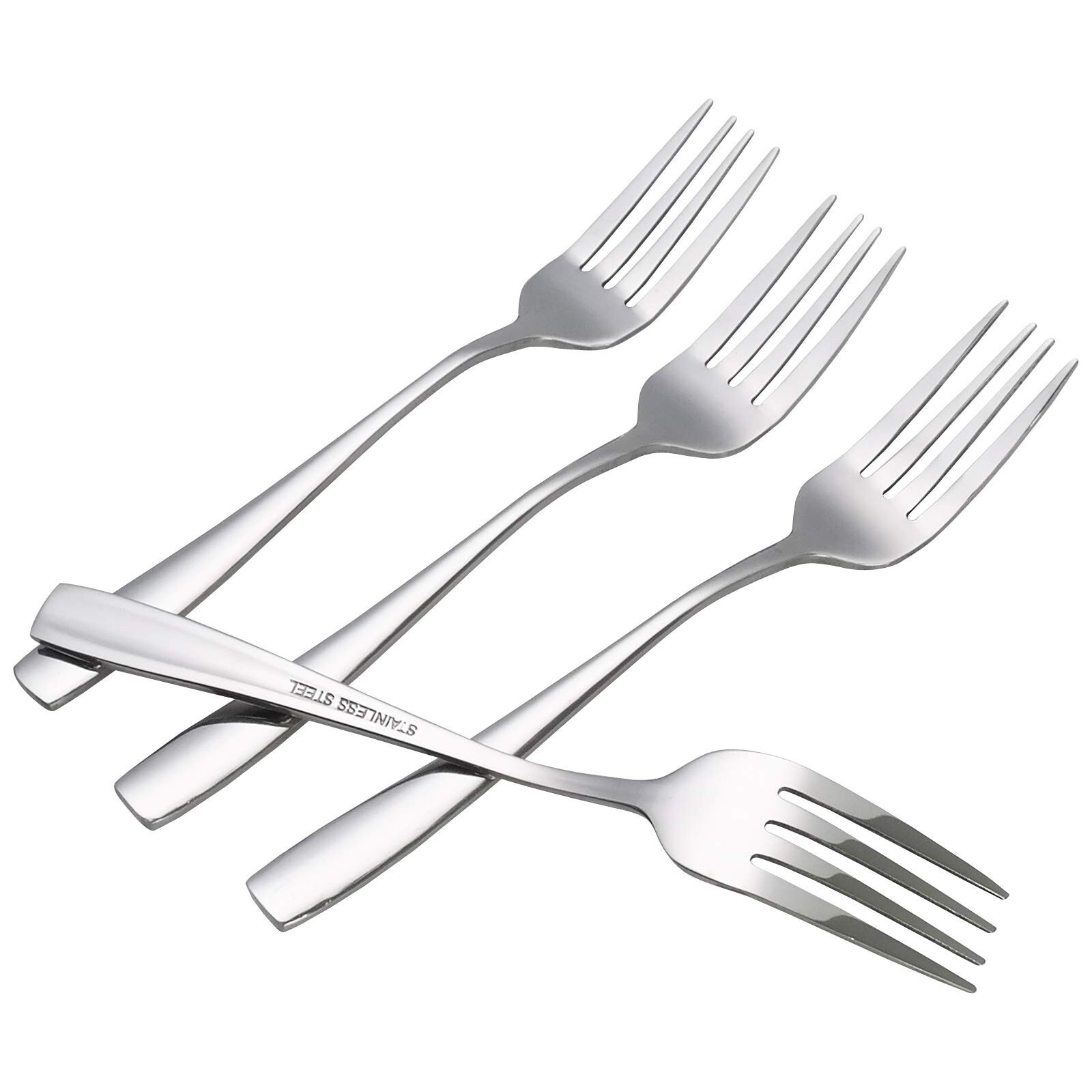 Asking 12-Piece Stainless Steel Dessert Forks, Silverware Set Dessert Forks