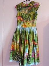 XS (UK6-8) Bernie Dexter "Serenity Bridge" dress, vg condition, retro, vintage