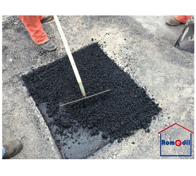 Asfalto A Freddo 25 Kg Granulometria 0-8 Mm - DTP-SOFT Per Riparazioni Stradali