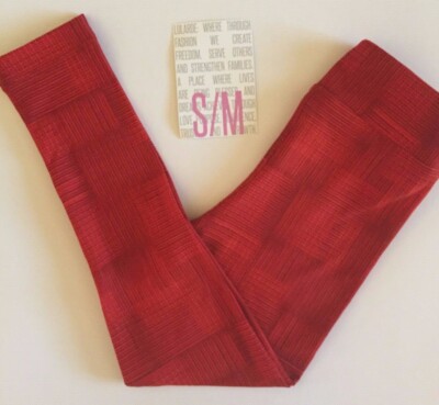 NWT LuLaRoe Kids' S/M RED Patchwork Leggings UNISEX UNICORN 