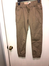 NWT Levis Jogger Pants Khaki Outdoors Youth Boys Size Medium Elastic Waist NEW