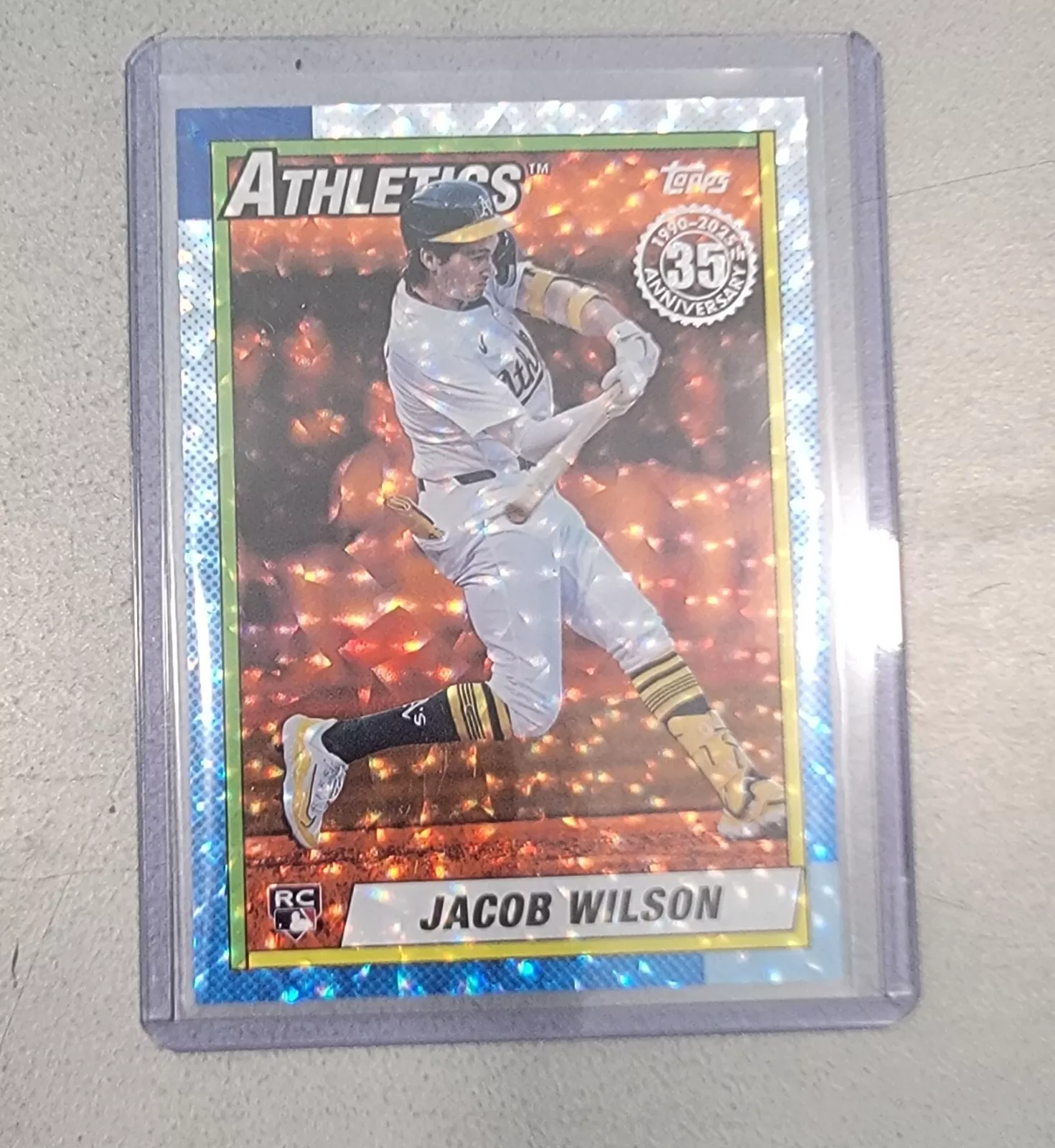 2025 Topps Series 1- 1990 Topps Baseball Jacob Wilson #T90-29 Orange Crackle /25