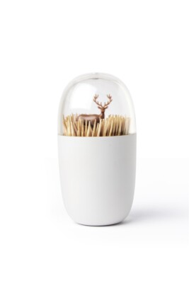 Zahnstocherspender Hirsch Qualy Design Zahnstocherhalter Zahnstocher Box Spender