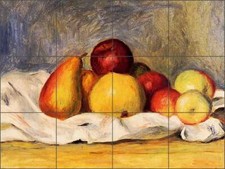 Fruit Tile Backsplash Pierre Renoir Art Ceramic Mural PAR005