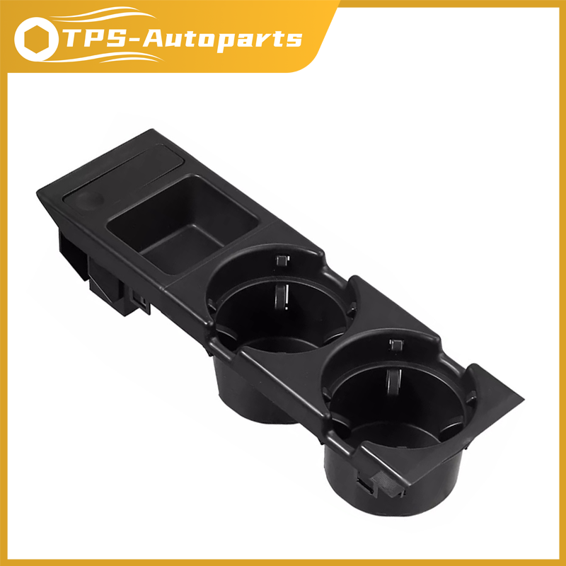 BMW E46 Cup Holder – Black Center Console Insert For 3 Series (1999-2006), 2-Drinks