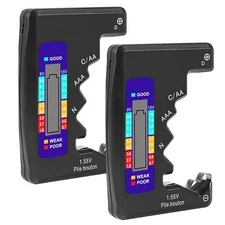2PACK BT-886 Battery Tester Checker BatteryTester for Battery C D 9V AA AAA 1.5V