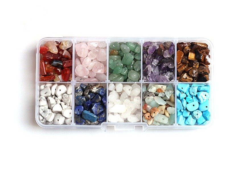 DIY Bead Bracelet Kit with Gravel Jewelry Accessories and String in Box-image