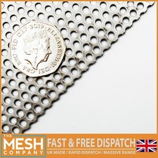 The Mesh Company Mild Steel Perforated Metal Sheet | 3mm Hole x 5mm x 1mm Thick